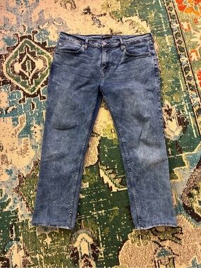 True Religion Rocco Relaxed Skinny Jeans Cropped Hem